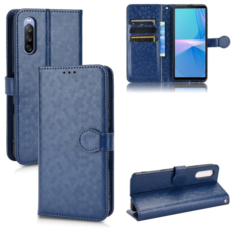 For Sony Xperia 10 III Honeycomb Dot Texture Leather Phone Case