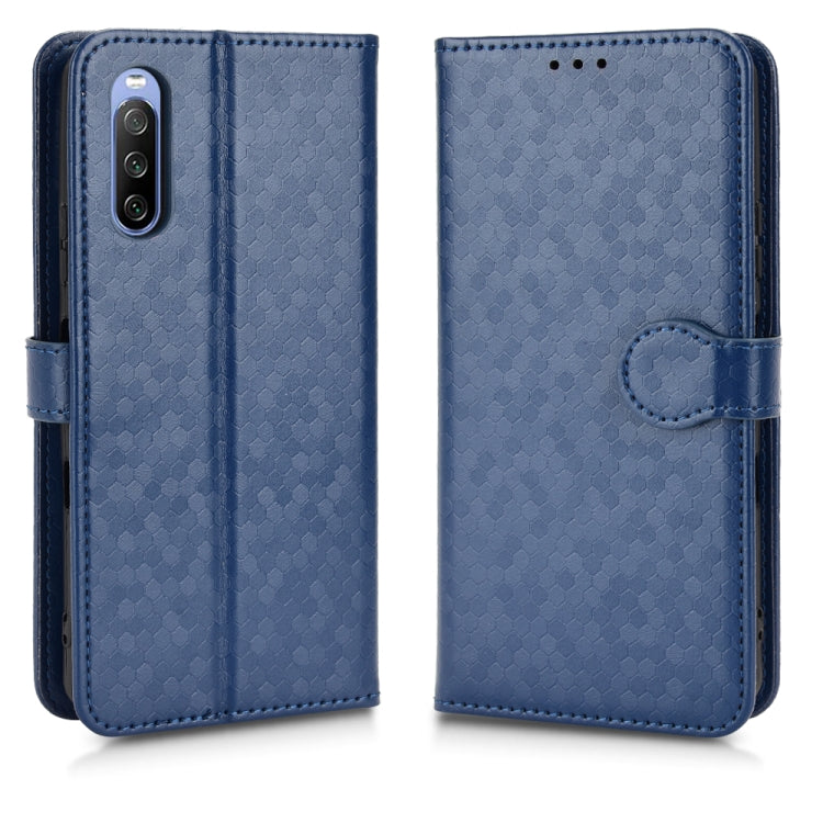 For Sony Xperia 10 III Honeycomb Dot Texture Leather Phone Case
