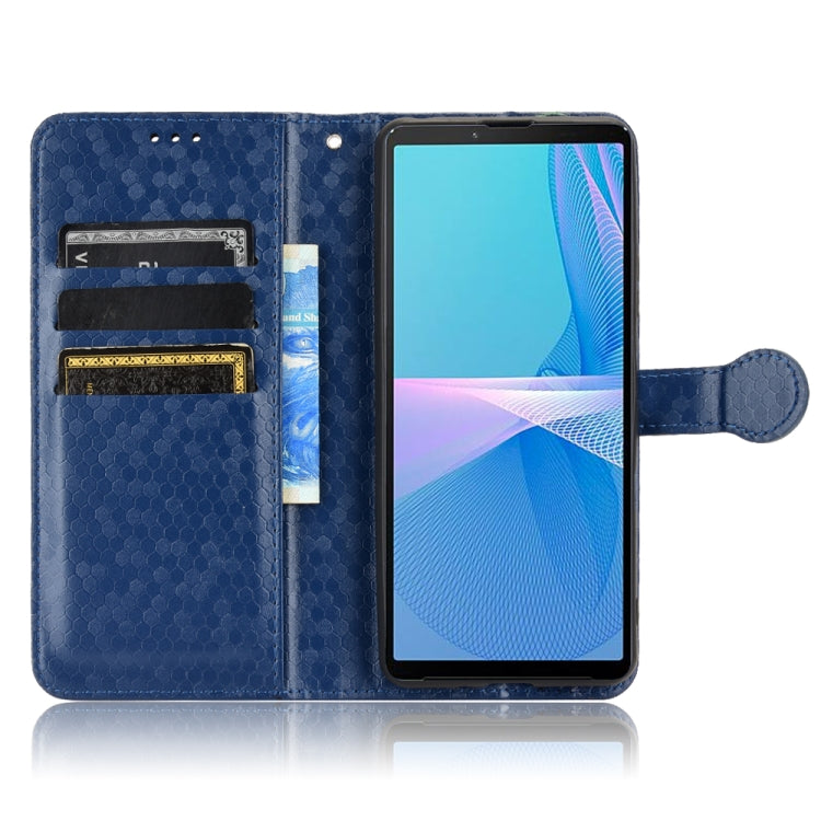 For Sony Xperia 10 III Honeycomb Dot Texture Leather Phone Case