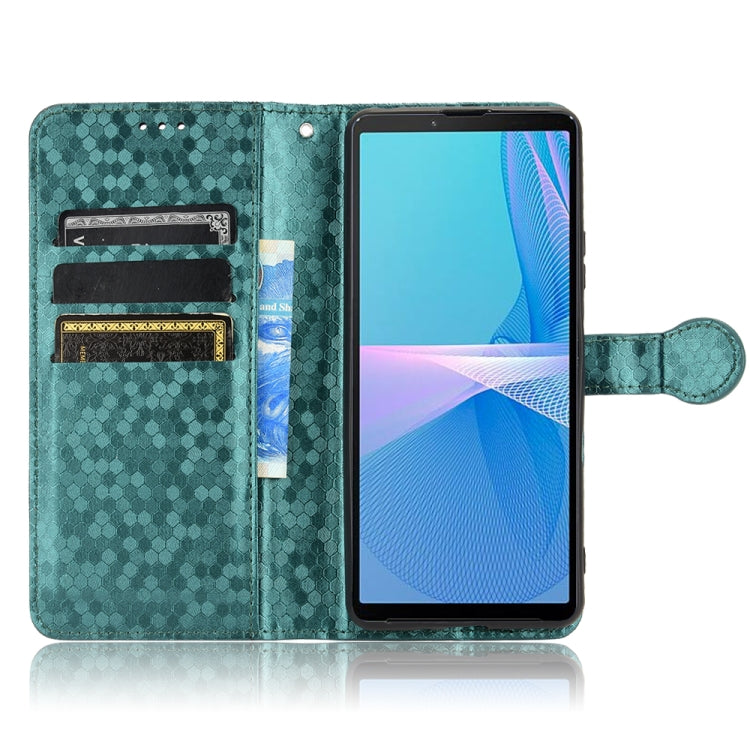 For Sony Xperia 10 III Honeycomb Dot Texture Leather Phone Case