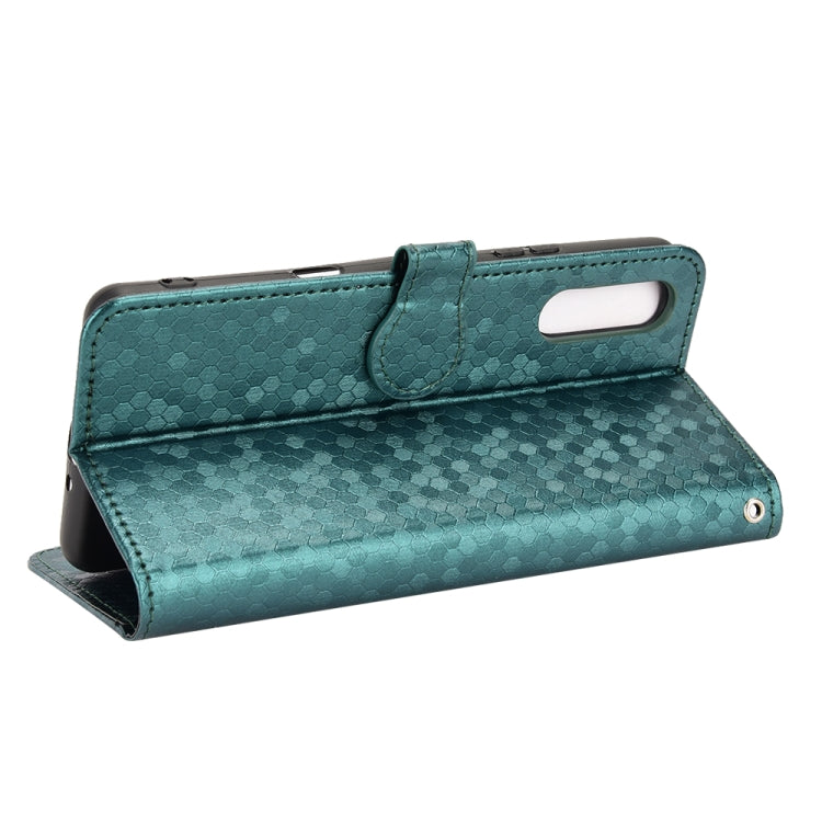 For Sony Xperia 10 III Honeycomb Dot Texture Leather Phone Case