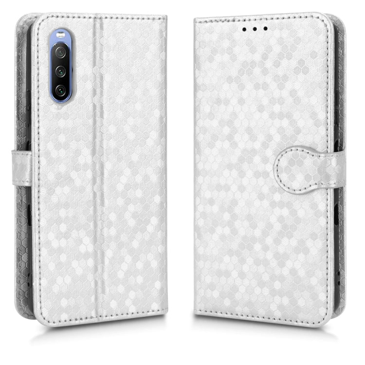 For Sony Xperia 10 III Honeycomb Dot Texture Leather Phone Case