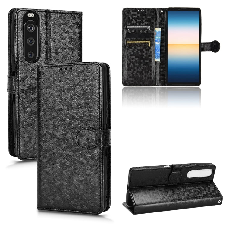 For Sony Xperia 1 III Honeycomb Dot Texture Leather Phone Case
