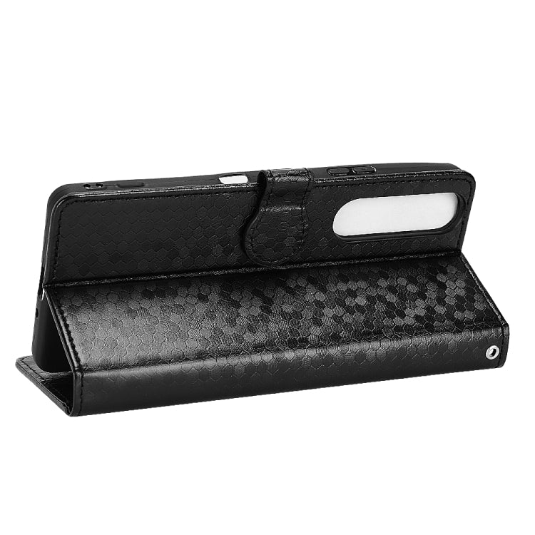 For Sony Xperia 1 III Honeycomb Dot Texture Leather Phone Case