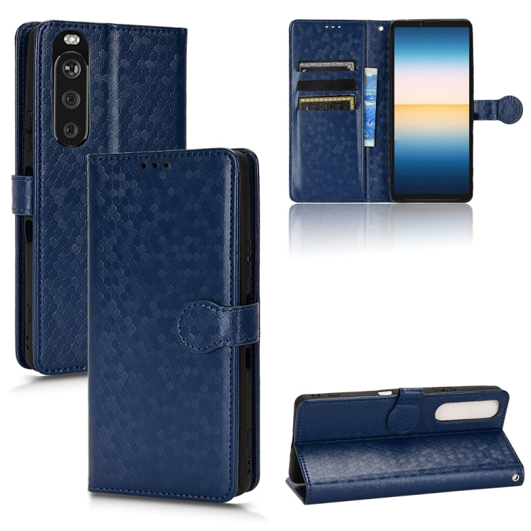 For Sony Xperia 1 III Honeycomb Dot Texture Leather Phone Case
