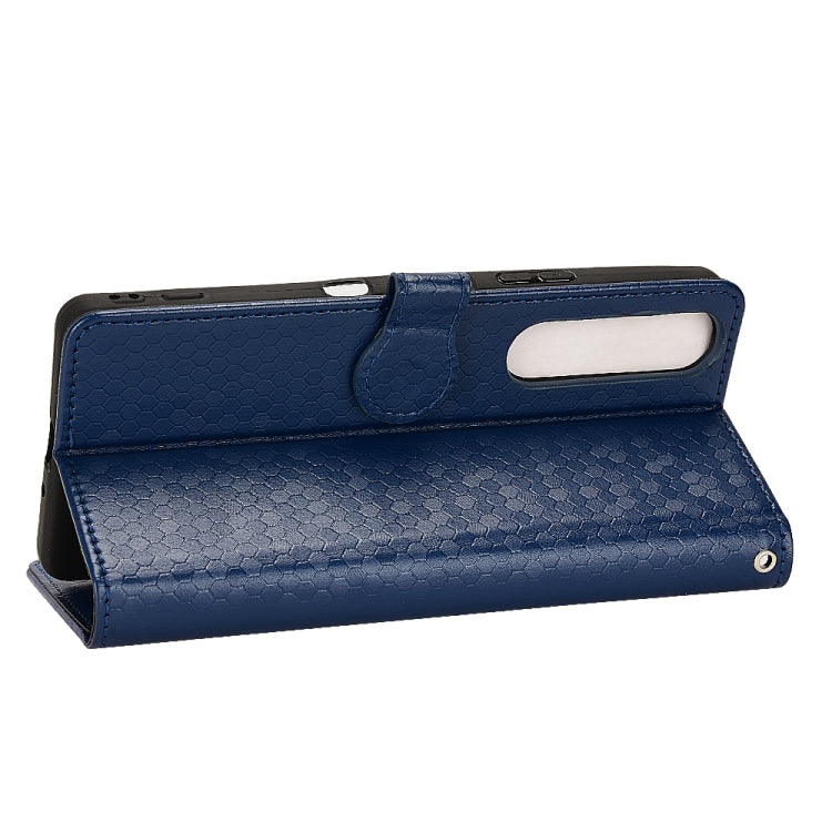 For Sony Xperia 1 III Honeycomb Dot Texture Leather Phone Case