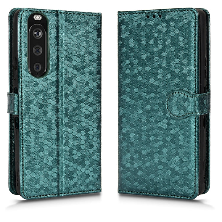 For Sony Xperia 1 III Honeycomb Dot Texture Leather Phone Case