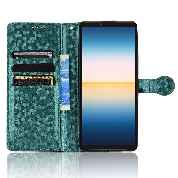 For Sony Xperia 1 III Honeycomb Dot Texture Leather Phone Case