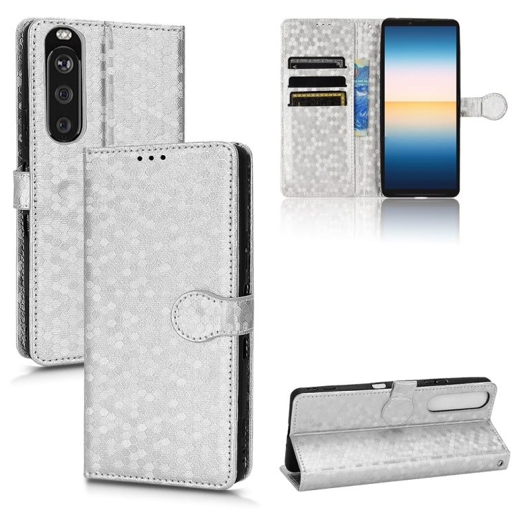 For Sony Xperia 1 III Honeycomb Dot Texture Leather Phone Case