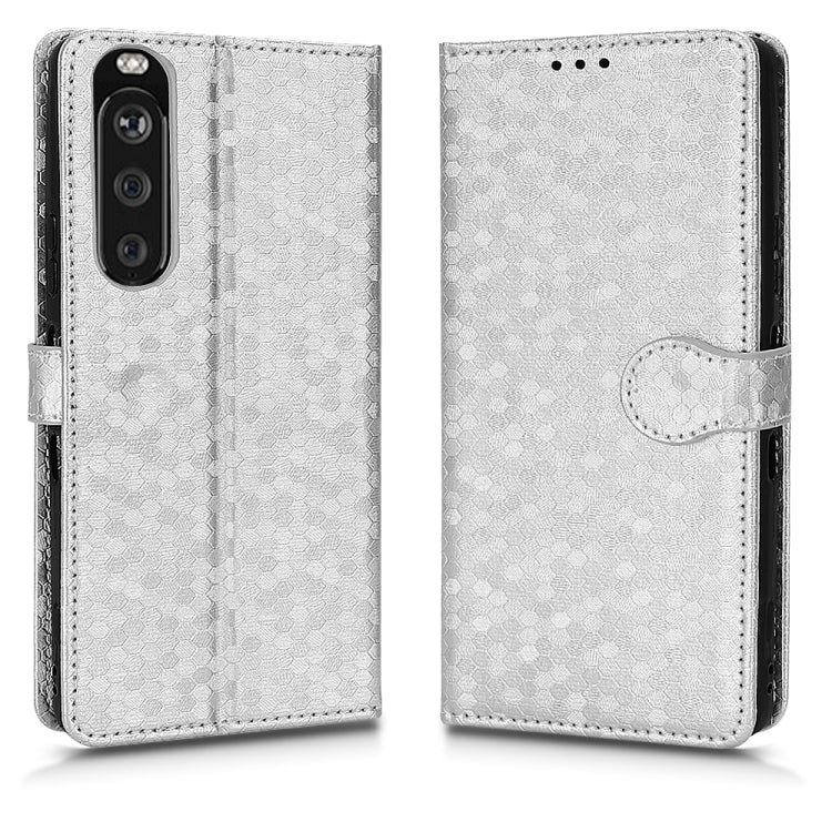 For Sony Xperia 1 III Honeycomb Dot Texture Leather Phone Case