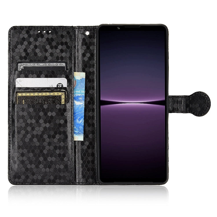 For Sony Xperia 1 IV Honeycomb Dot Texture Leather Phone Case