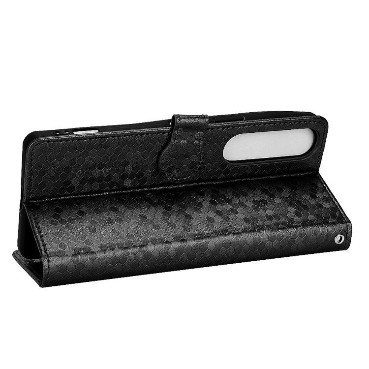 For Sony Xperia 1 IV Honeycomb Dot Texture Leather Phone Case