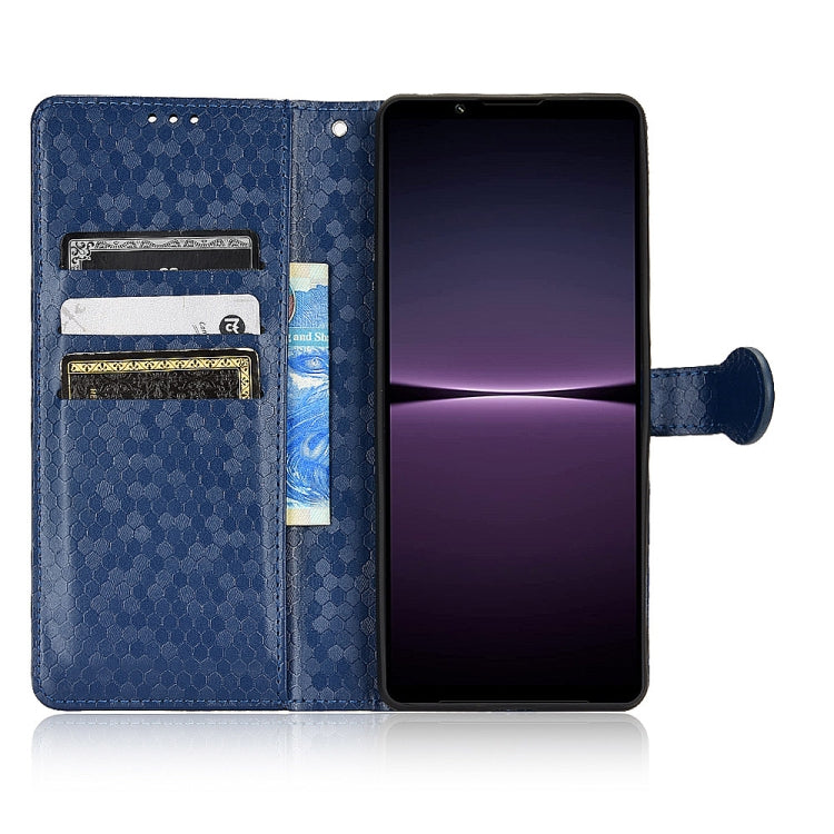 For Sony Xperia 1 IV Honeycomb Dot Texture Leather Phone Case