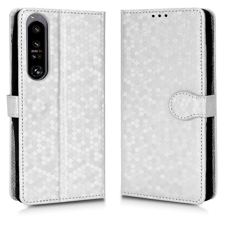 For Sony Xperia 1 IV Honeycomb Dot Texture Leather Phone Case