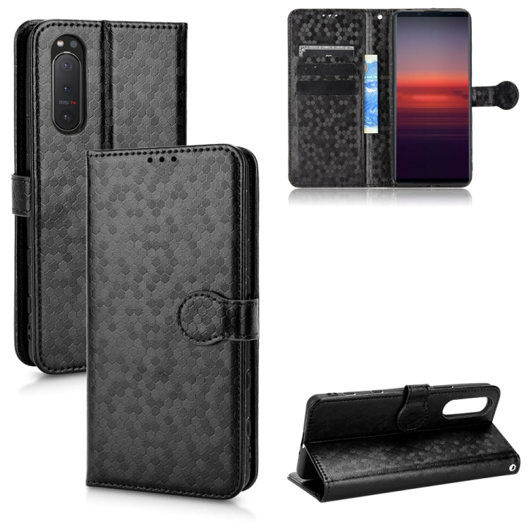 For Sony Xperia 5 II Honeycomb Dot Texture Leather Phone Case
