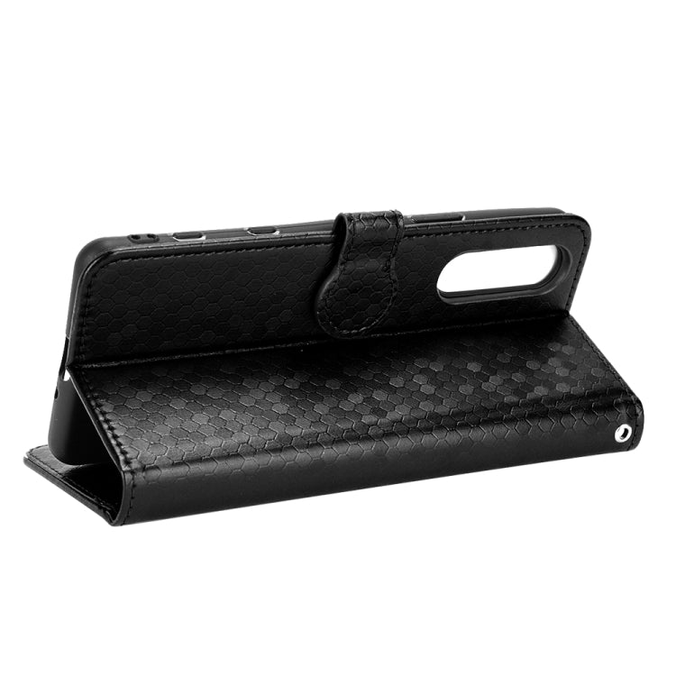 For Sony Xperia 5 II Honeycomb Dot Texture Leather Phone Case