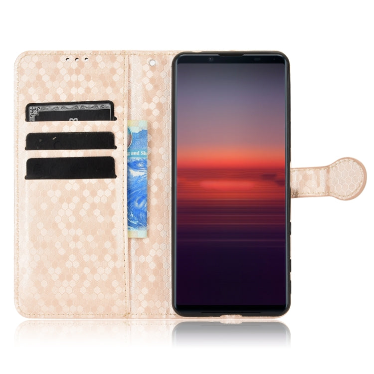 For Sony Xperia 5 II Honeycomb Dot Texture Leather Phone Case