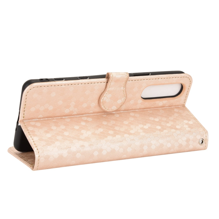 For Sony Xperia 5 II Honeycomb Dot Texture Leather Phone Case