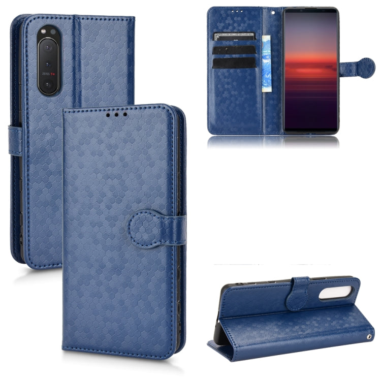For Sony Xperia 5 II Honeycomb Dot Texture Leather Phone Case