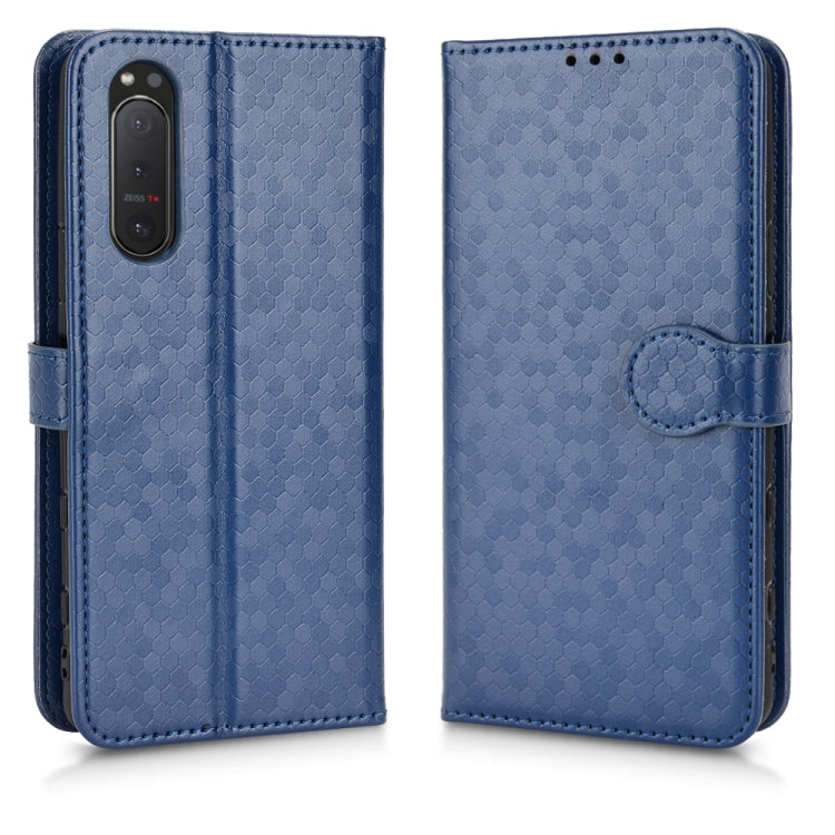 For Sony Xperia 5 II Honeycomb Dot Texture Leather Phone Case