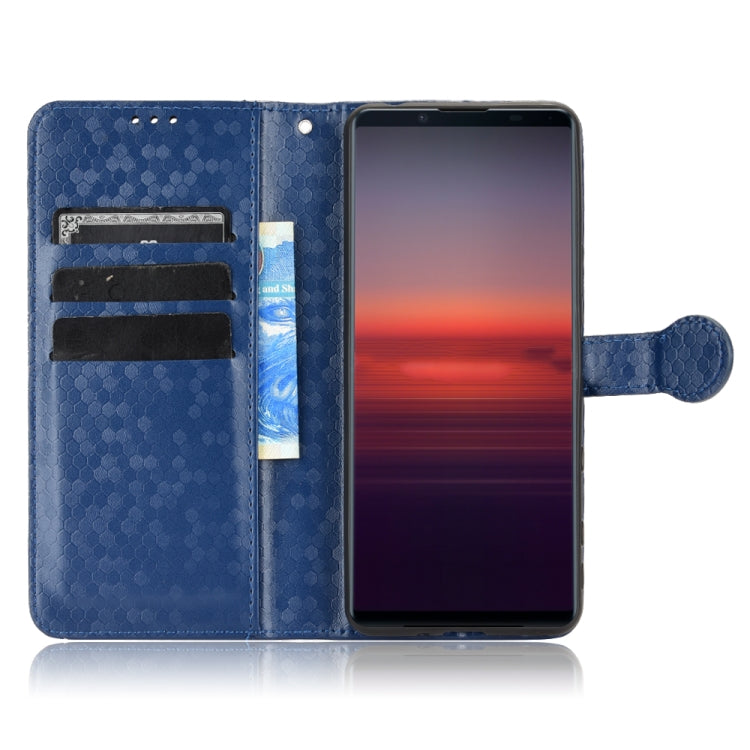 For Sony Xperia 5 II Honeycomb Dot Texture Leather Phone Case