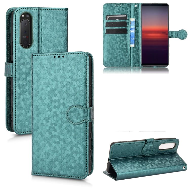 For Sony Xperia 5 II Honeycomb Dot Texture Leather Phone Case