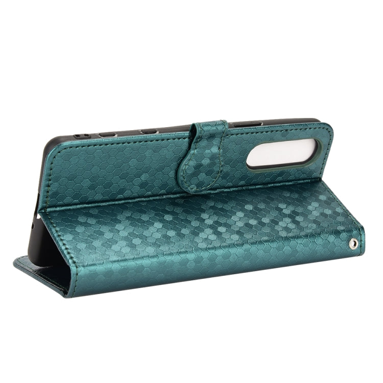 For Sony Xperia 5 II Honeycomb Dot Texture Leather Phone Case