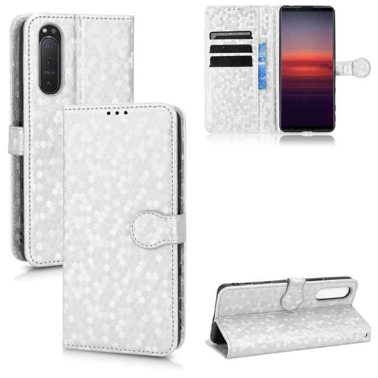 For Sony Xperia 5 II Honeycomb Dot Texture Leather Phone Case