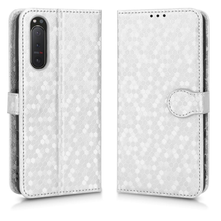 For Sony Xperia 5 II Honeycomb Dot Texture Leather Phone Case