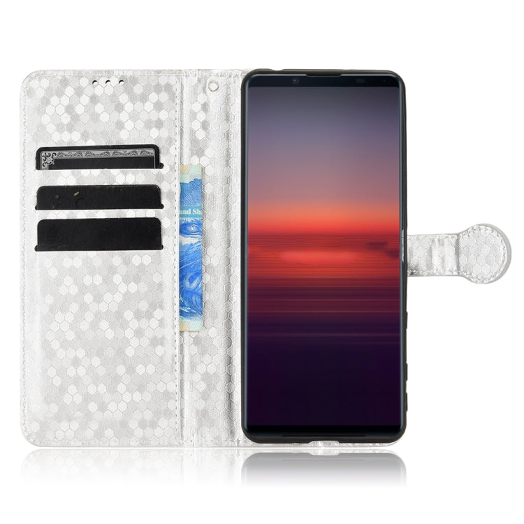For Sony Xperia 5 II Honeycomb Dot Texture Leather Phone Case