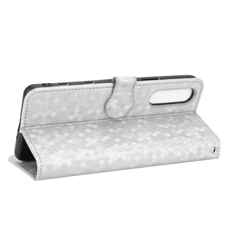 For Sony Xperia 5 II Honeycomb Dot Texture Leather Phone Case