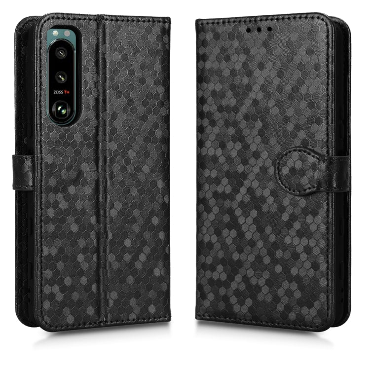 For Sony Xperia 5 III Honeycomb Dot Texture Leather Phone Case