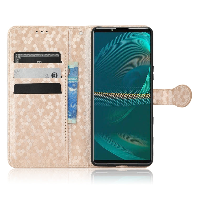 For Sony Xperia 5 III Honeycomb Dot Texture Leather Phone Case