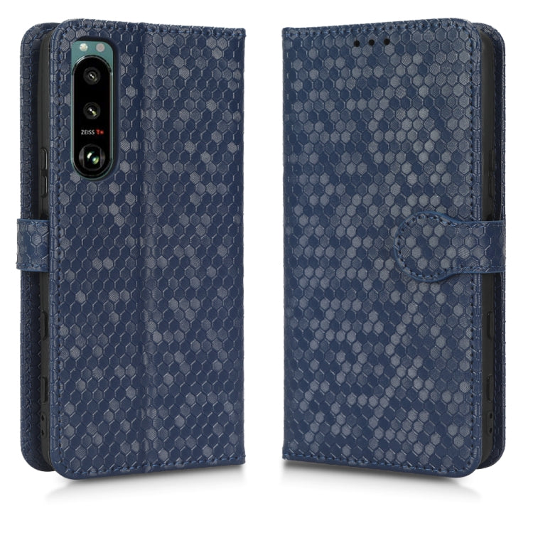 For Sony Xperia 5 III Honeycomb Dot Texture Leather Phone Case
