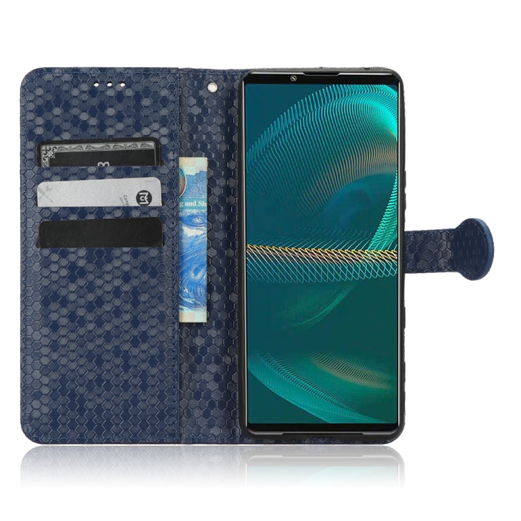For Sony Xperia 5 III Honeycomb Dot Texture Leather Phone Case
