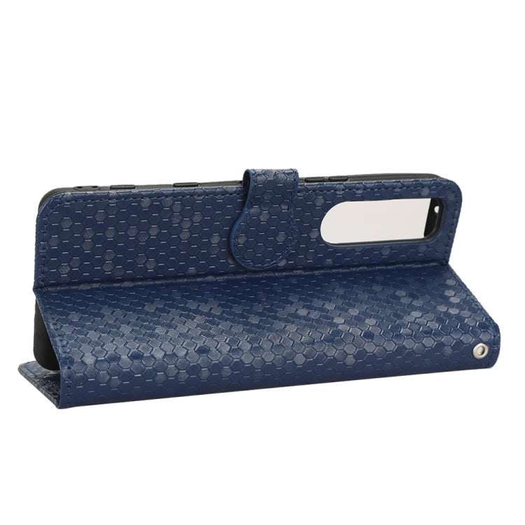 For Sony Xperia 5 III Honeycomb Dot Texture Leather Phone Case