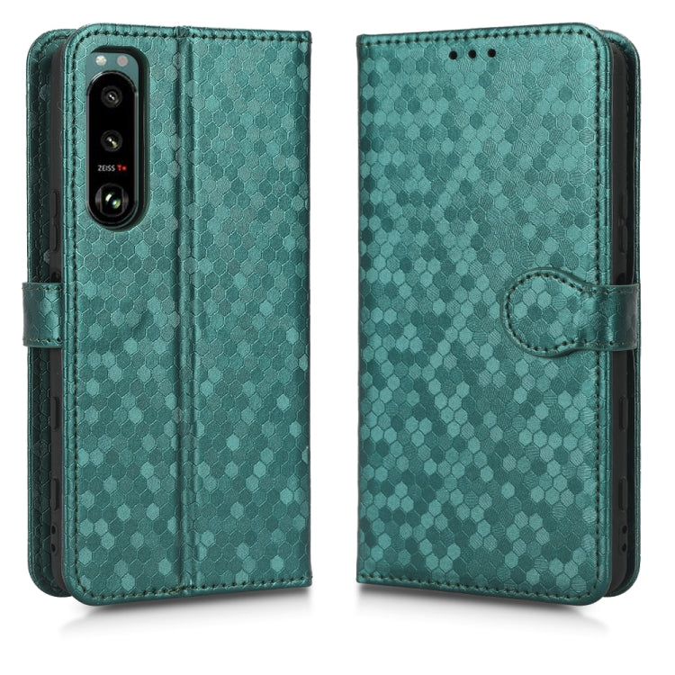 For Sony Xperia 5 III Honeycomb Dot Texture Leather Phone Case