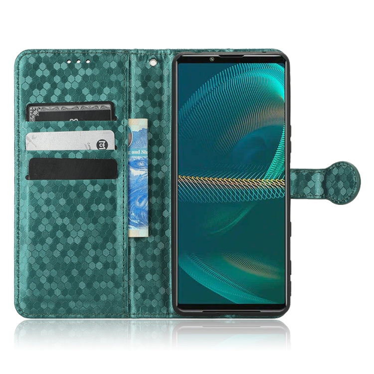 For Sony Xperia 5 III Honeycomb Dot Texture Leather Phone Case