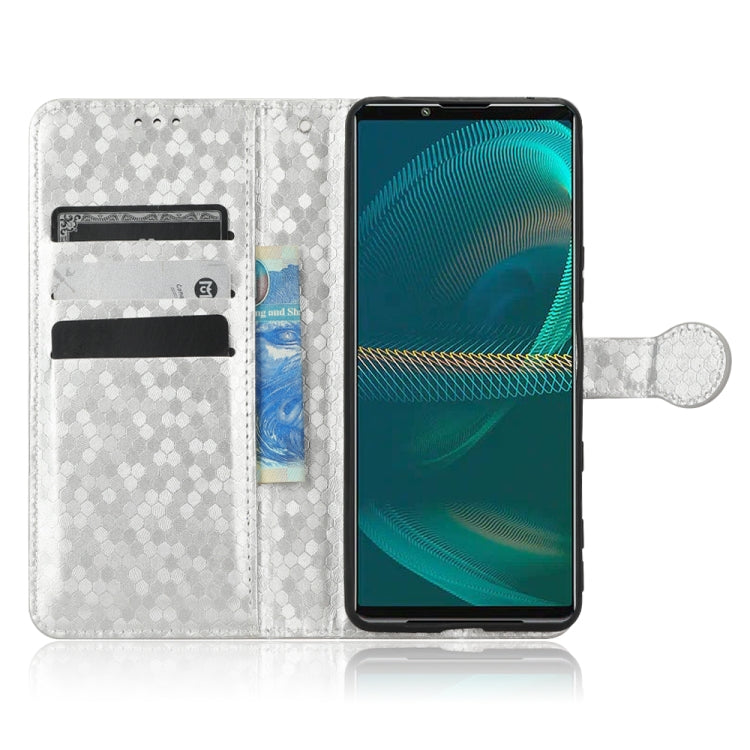 For Sony Xperia 5 III Honeycomb Dot Texture Leather Phone Case