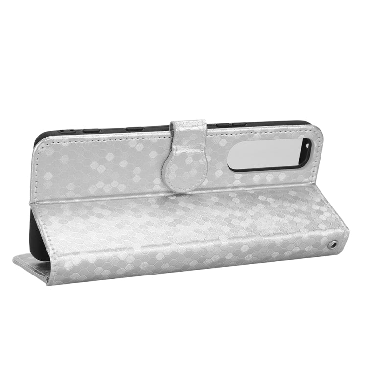 For Sony Xperia 5 III Honeycomb Dot Texture Leather Phone Case