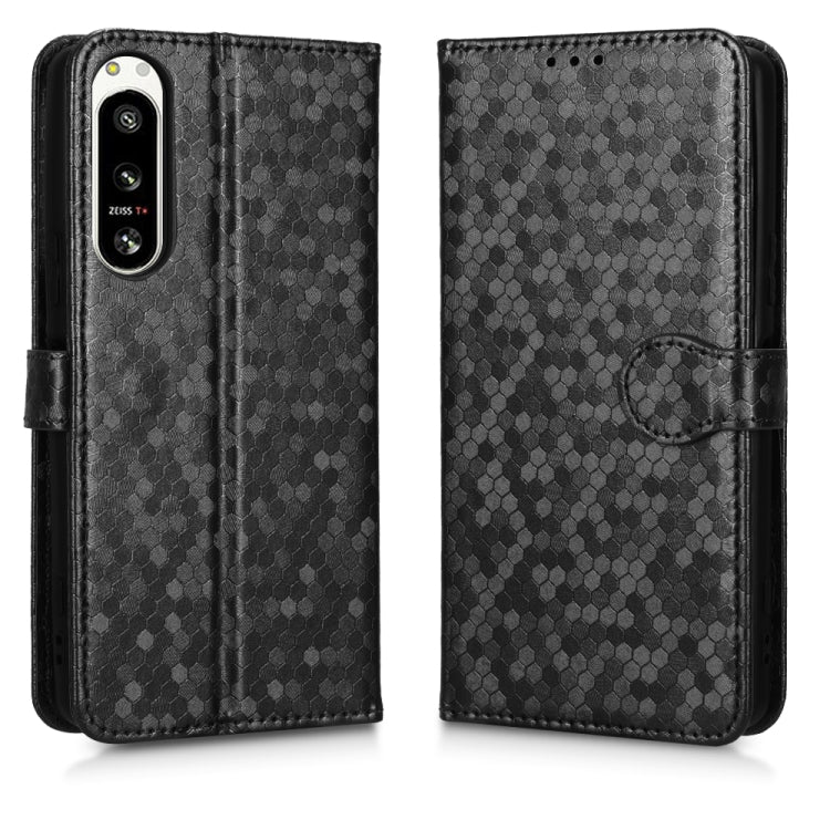 For Sony Xperia 5 IV Honeycomb Dot Texture Leather Phone Case