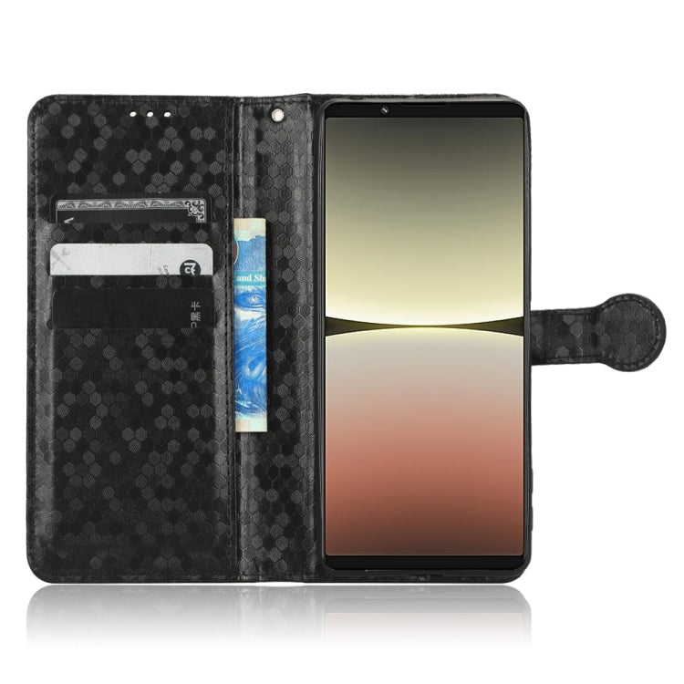 For Sony Xperia 5 IV Honeycomb Dot Texture Leather Phone Case