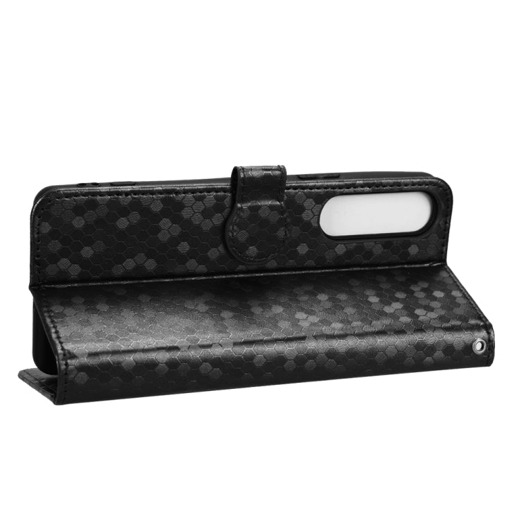 For Sony Xperia 5 IV Honeycomb Dot Texture Leather Phone Case