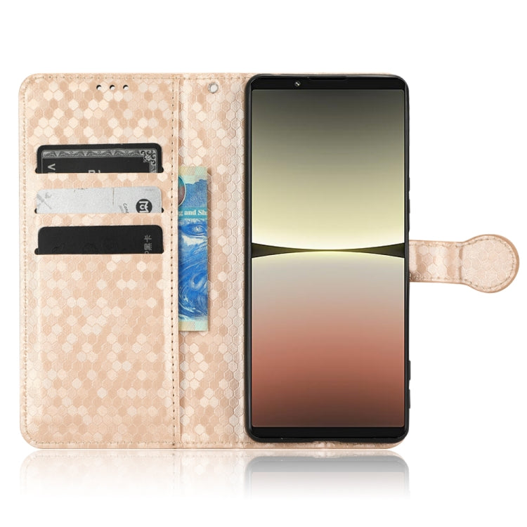 For Sony Xperia 5 IV Honeycomb Dot Texture Leather Phone Case