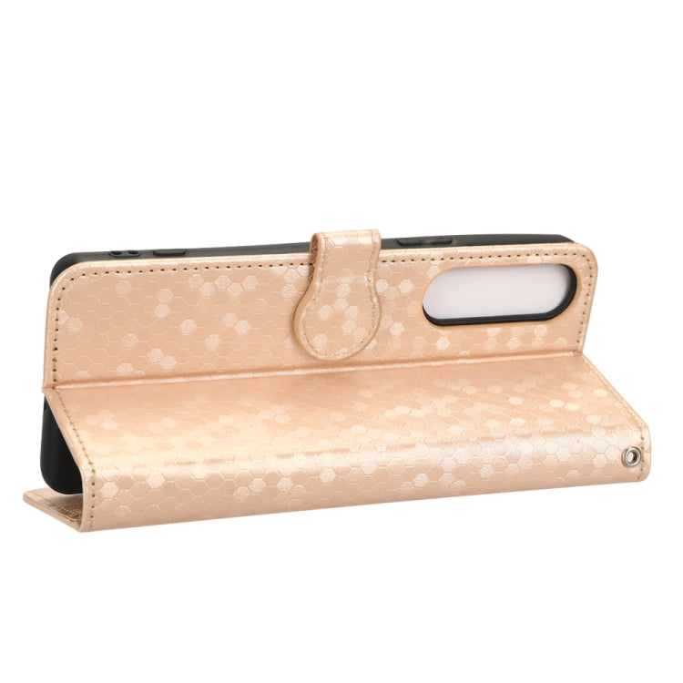 For Sony Xperia 5 IV Honeycomb Dot Texture Leather Phone Case