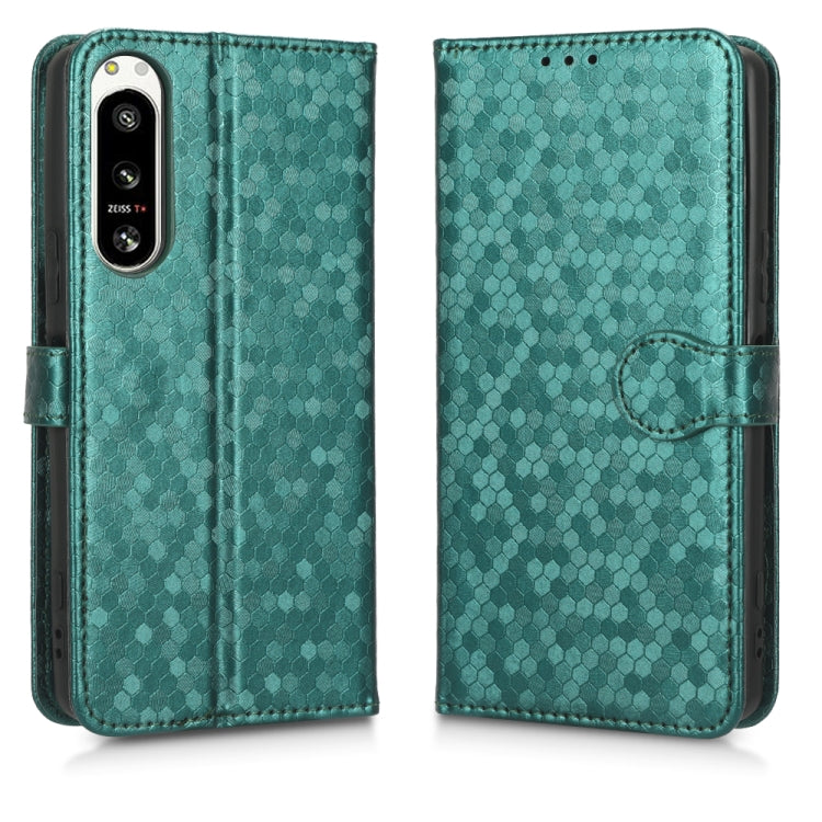 For Sony Xperia 5 IV Honeycomb Dot Texture Leather Phone Case