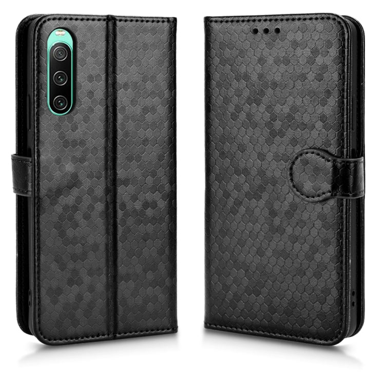 For Sony Xperia 10 IV Honeycomb Dot Texture Leather Phone Case