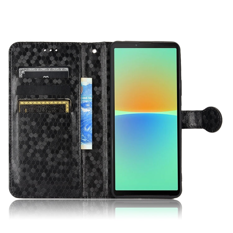 For Sony Xperia 10 IV Honeycomb Dot Texture Leather Phone Case