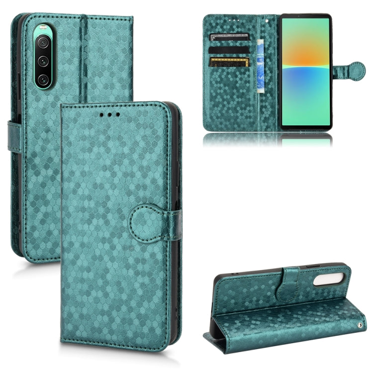 For Sony Xperia 10 IV Honeycomb Dot Texture Leather Phone Case
