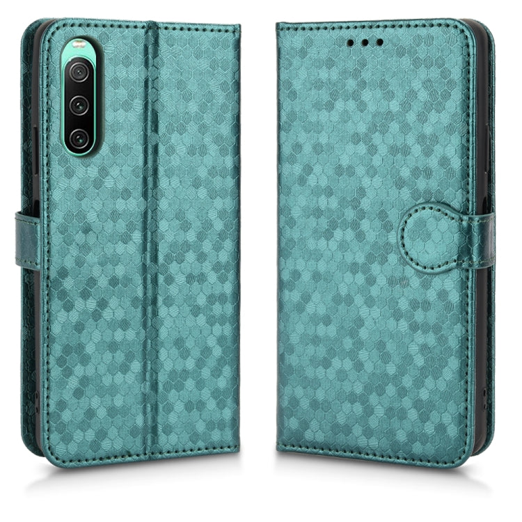 For Sony Xperia 10 IV Honeycomb Dot Texture Leather Phone Case